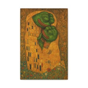 Kiss of Pepega — Matte stretched canvas wall art